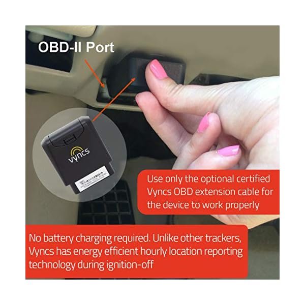 GPS Tracker for Vehicles Vyncs No Monthly Fee OBD RealTime 3G Car