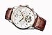 Original Stainless Steel Automatic Tourbillion Brown Genuine Leather Band Men's Watch
