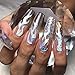 Flame Reflections Nail Stickers - 16pcs Halloween Holographic Fire Flame Nail Art Decals Nail Stencil for Nails Manicure, Maples DIY Nail Foils Tape Adhesive Decoration by DR.MODE