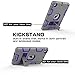 TOPSKY Compatible with Built-in Kick Stand 3 Layers Armor Case for iPad Mini,Mini 2 and Mini 3 Bundle Grey/Purple