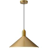 svodsen Mid Century Modern Dome Pendant Light, Brass Cone Ceiling Pendant Light Fixture Farmhouse Kitchen Island Lighting Vintage Dining Room Pendant Lamp Industrial Hanging Light
