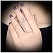 Dnswez Unique Design CZ Cubic Zirconia Multiple Finger Ring Palm Cuff Handlet for Women Adjustable Size (Black)