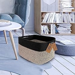 COMFY-HOMI 3PACK Cotton Rope Square Basket With