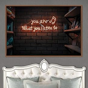 signwin Framed Canvas Wall Art Illuminated Words 3D...