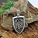 URDEAR Norse Viking Necklace Archangel St.Michael Saint Shield Protection Pendant Necklace Nordic Viking Rune Amulet Pendant Necklace Jewelry Gifts for Men Women
