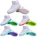 Odema Women Men High Top USB Charging LED Sport Shoes Flashing Sneakers, White, 7.5 B(M) US