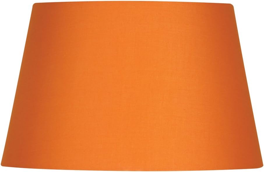 Oaks Lighting Cotton Drum Shade, 10-inch, Fabric, Satsuma/Orange