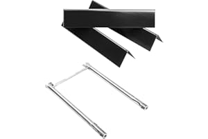 UikJOY Grill Replacement Parts for Weber Spirit 200 Gas Grill with Front Control, 7635 Flavorizer Bar & 69785 Burner Replacement for Weber Spirit E210, E220, S210, S220, 15.3" Flavorizer Bar for Weber
