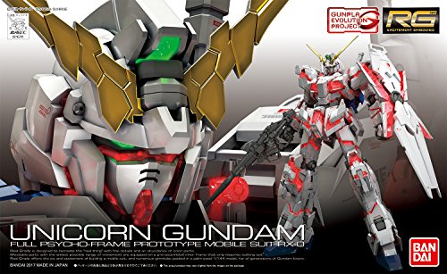 Bandai Hobby RG 1/144 Unicorn Gundam UC Model Kit Figure