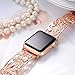 Compatible with Apple Watch Band 40mm 38mm Series 4 3 2 1 iWatch Bands Women, Fresheracc Bling Metal Floral Jewelry Wristband Replacement Straps