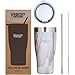 Healthy Human Stainless Steel Tumbler with Straw | Splash Proof Insulated Travel Cruiser Cup | Eco-Friendly Coffee Tumblers with Straws Cleaner & Splash Proof Lid (32oz, Mirage)