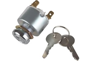 HM Waterproof Ignition Key Starter Switch 31973K4183 SPB501,551508G with 3Position 5 Terminal Wire 2 Keys Suitable for Cars, 