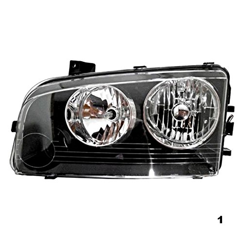 Fits 06-10 Dodge Charger Left Driver Halogen Headlamp Assemby With Clear Signal