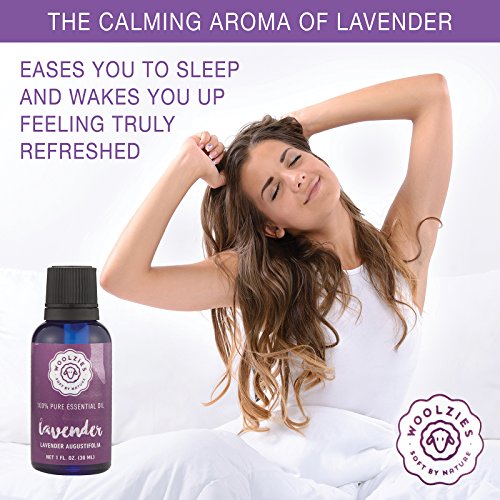 Woolzies Lavender Essential Oil - Aromatherapy Essential Oils for Diffuser and Topical Use | 100% Pure Therapeutic Grade Lavendar | Improves Relaxation and Sleep Quality, 4 FL OZ.