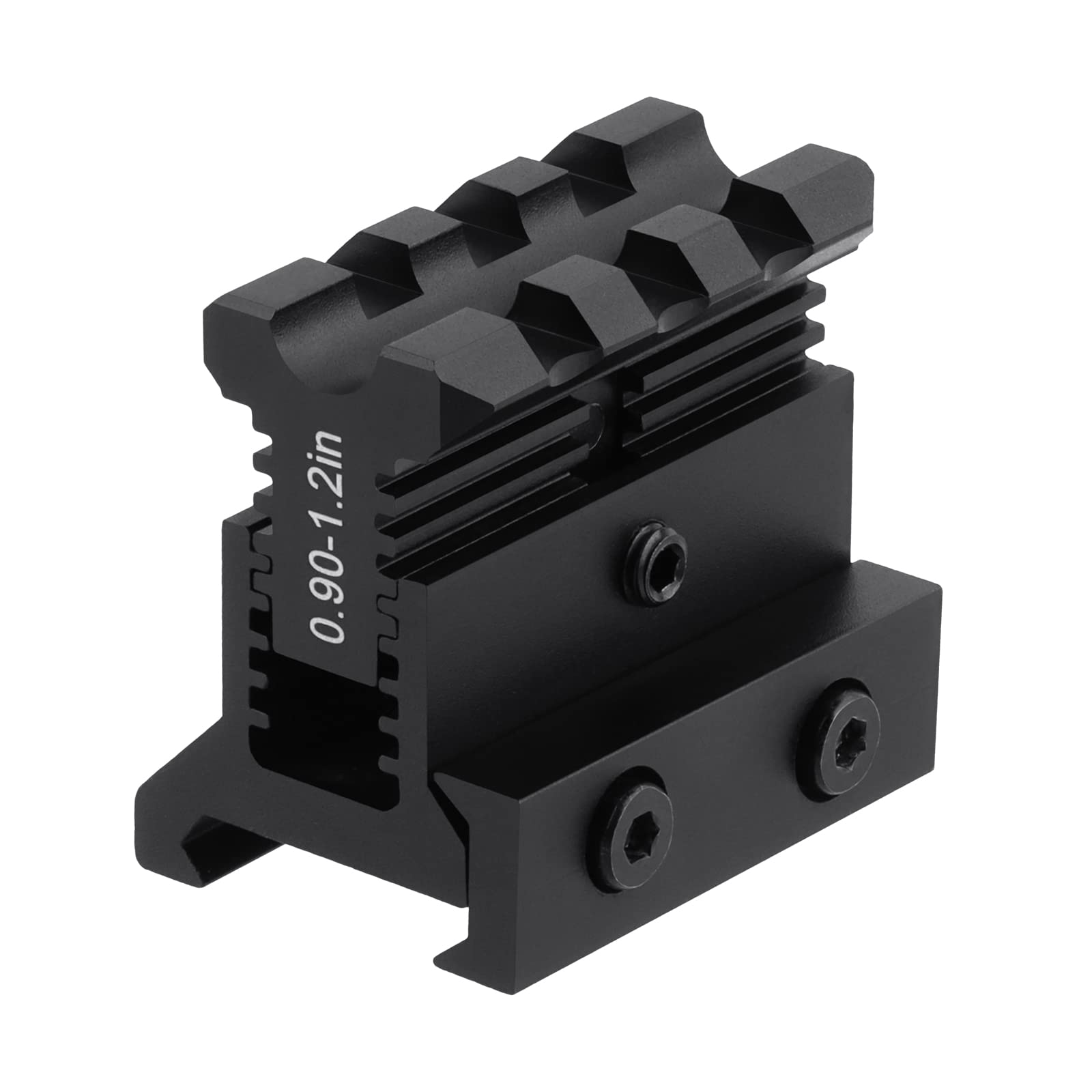 ToopMount Picatinny Riser Mount Rail Adjustable Height 0.9-1.2" Optic Riser Mount for Red Dot Sight Scope fit 20mm Picatinny/Weaver Rails Lightweight 3 Slots