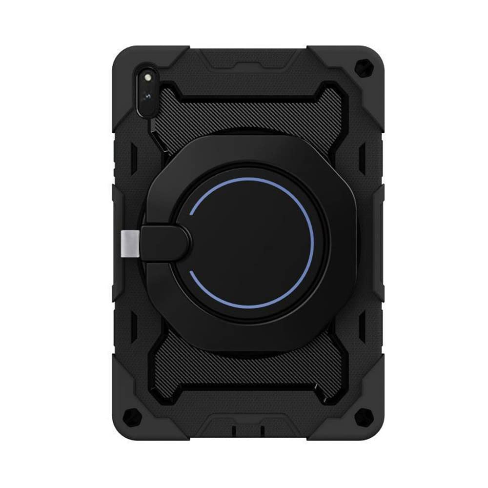 INSOLKIDON Compatible with Case for HONOR PAD 8 12 Inch tablet, Full Coverage Ultra Slim adjustable Stand Silicone Shockproof Lightweight Protective Cover Case Hard shell (Black)