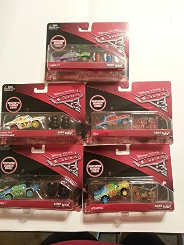 Disney Cars Demo Derby Cars set of 5: Airborne, Liability, Superfly, Jumbalaya and Bill