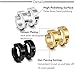 Paxuan Mens Womens Stainless Steel Stud Earrings Non Piercing Clip on Earrings Set