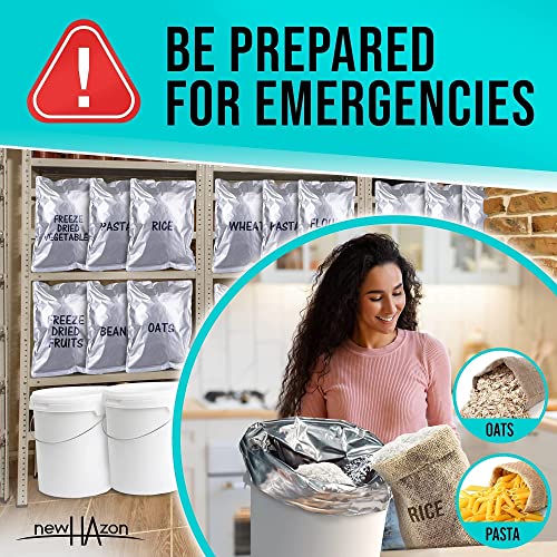 Mylar Bags 5 Gallon 20 Pieces 5 Mil Thick as Bulk Food Storage for Long Term Emergency Large