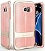Galaxy S7 Edge Case, Vena [vAllure] Wave Texture [Bumper Frame][CornerGuard ShockProof | Strong Grip] Slim Hybrid Cover for Samsung Galaxy S7 Edge (Gold/Coral Pink)