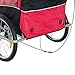 Aosom Elite 360 Swivel Bike Trailer for Kids Double Child Two-Wheel Bicycle Cargo Trailer with 2 Security Harnesses, Red