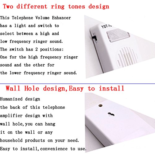 Telephone Phone Amplifier,Bagvhandbagro Socket Loud Telephone Ring