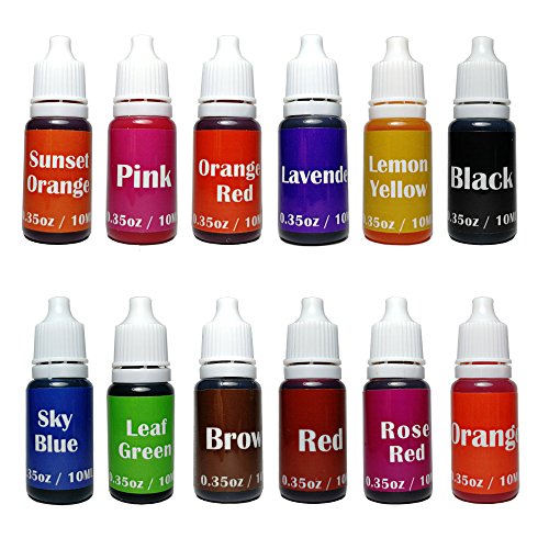 12 Colors Bath Bomb Soap Dye-Natural Liquid Soap Coloran,Skin Safe Bath ...