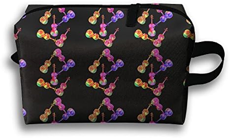 Floral COLORFUL VIOLINS Travel Bag Multifunction Portable Toiletry Bag Organizer Storage