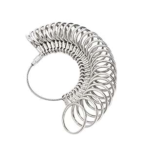 amazoncom ring sizer measuring tool 31 pcs metal ring gauges finger