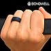 BONDWELL Silicone Wedding Ring for Men (Black) Safe, Durable Mens Rubber Wedding Band for Active Athletic Male Life, Military, Fitness, Work & Workout (Size 10)