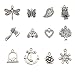 Bingcute 100Pcs Wholesale Bulk Lots Tibetan Silver Plated Mixed Pendants Charms for jewelry making