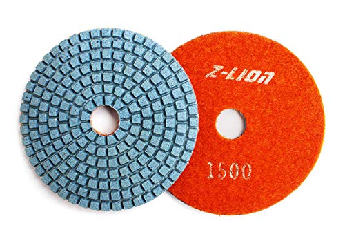 4" Diamond Polishing Pads Grit 1500 for Concrete Marble Granite Stone Countertop (2-PCS)