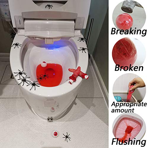 Red Bath Bomb for Horror Decoration, Bath Bomb Set with 3 Red Fun