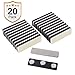 Magreen Magnetic Name Badge Holders,20 Pack Name Tag/ID Badge Magnets,Strong Fastener with 3 Premium Strength Neodymium Magnets