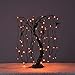 LIGHTSHARE 24-inch Halloween Willow Tree LED Spooky Bonsai Night Light,80 LED Lights, Battery Powered or DC Adapter(Included) (Orange)
