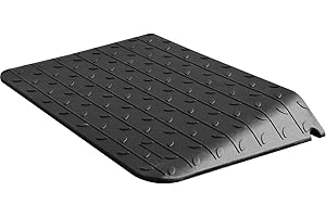 VILBLE 3.5" Door Threshold Ramp, Rise Height Rubber Threshold Ramps, Anti-Slip Doorway Ramps, Entry Ramps for Home, Wheelchairs, Scooters, Trolley, Curbs