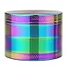 DCOU Rainbow Herb Grinders 2.2 Inches 4 Parts Zinc Alloy Pollen Grinder Colorful Metal Grinder