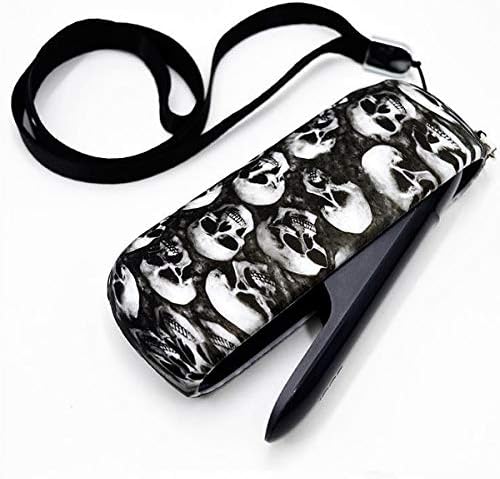 Relubby Case Cover for Iqos 3.0, Silicone Skull Pattern Storage Bag with Lanyard, Fashion Personality Soft Shell Holder Electronic Cigarette Box,White