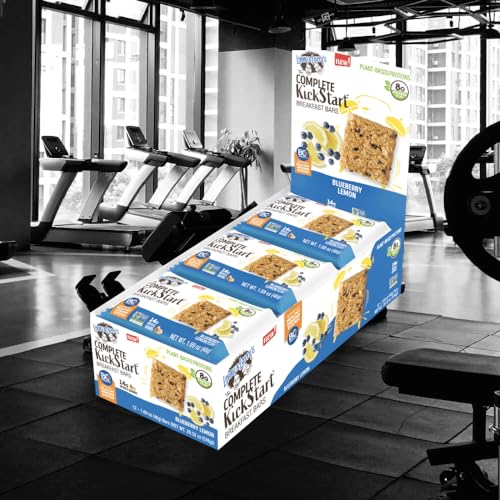 THE COMPLETE KICKSTART™, BREAKFAST BARS, BLUEBERRY LEMON, VEGAN, 8G PLANT PROTEIN, PROBIOTICS, 1.69OZ (BOX OF 12)