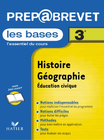 Histoire-géographie, éducation civique, 3e