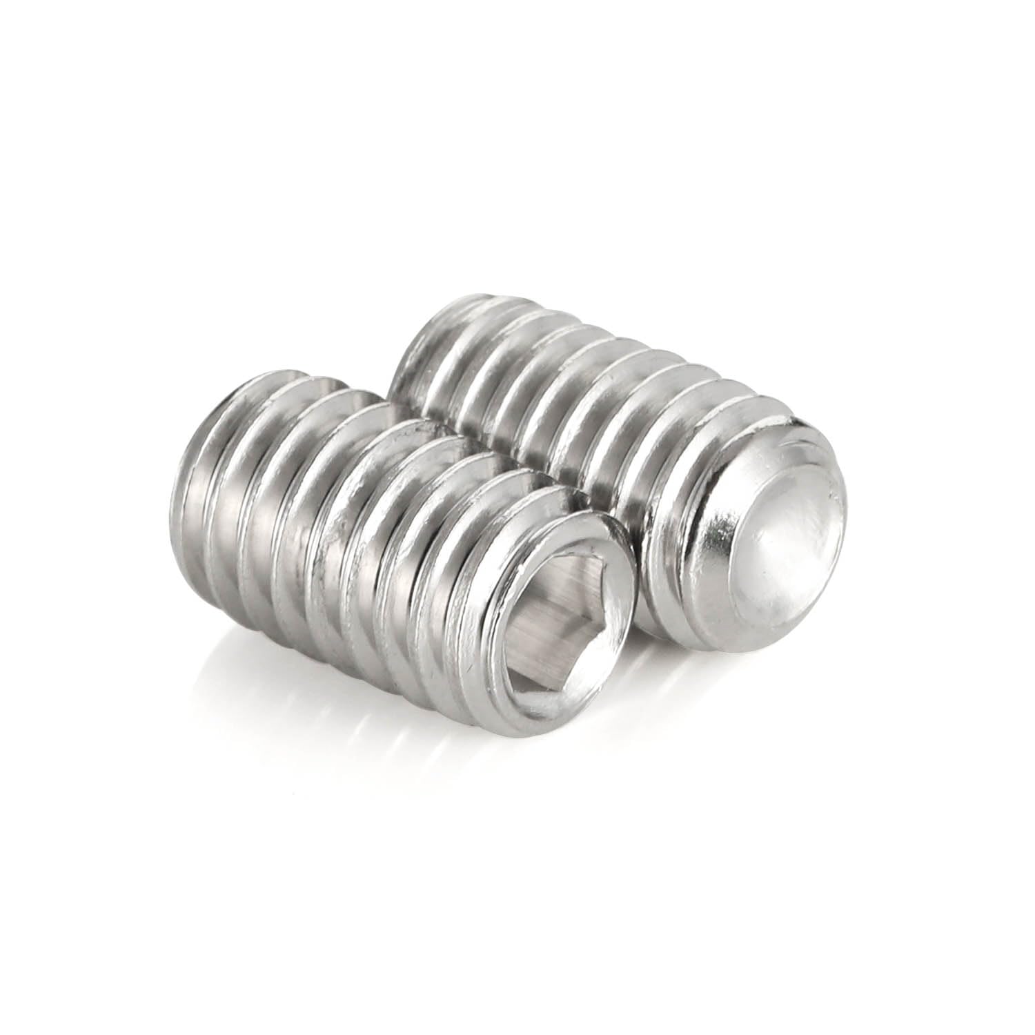 Photo 1 of 25 PCS 1/4"-20 x 1/2" Set Screws, Internal Hex Head Allen Drive Cup Point Screws with Hex Key Wrench, 304 Stainless Steel