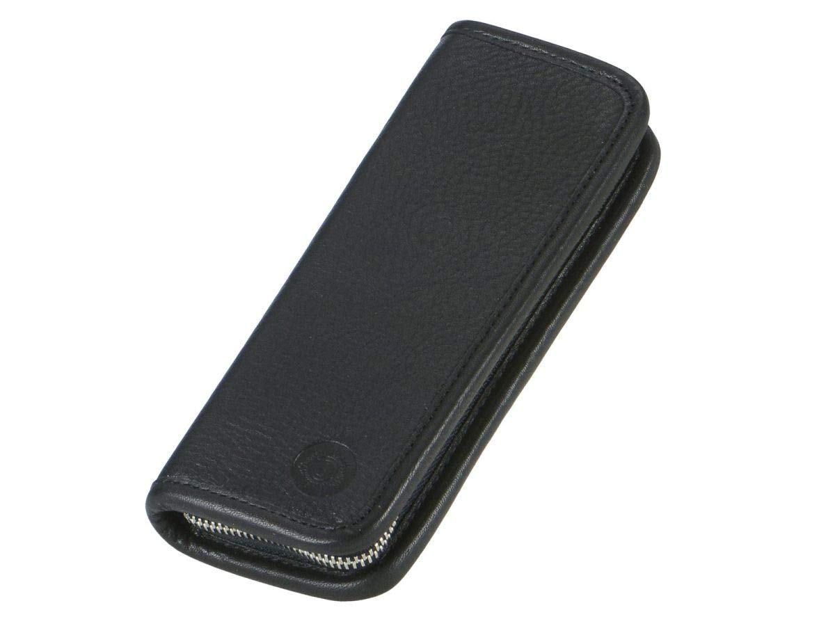 Sonnenleder Morike Leather Pen Case with 2 Fountain Pen Loops Black, black, Formal