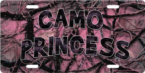 Camo Princess Pink - License Plate Novelty Tag from Redeye Laserworks