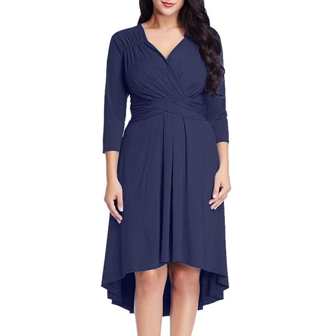 WUDUBE_Kleid 2019 Frauenkleid, Modische Damen Schulterfrei XL-SchnüRung Mit FließEndem Blumendruckkleid