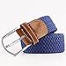 2 Pack Braided Canvas Belts Womens Woven Elastic Stretch Fabric Multicolored Belt