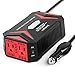 BESTEK Pure Sine Wave 300W Power Inverter DC 12V to AC 110V with 4.2A Dual Smart USB Ports Car Adapter (Black)