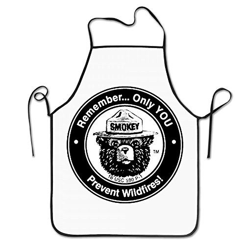 Smokey Bear Remember Only You Prevent Wildfires Cute Funny Great Home Present For Kitchen BBQ Cook Chef Apron Cooking Professional Adults Bibs Gifts