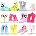 TeeHee Little Girls Polka Dots and Flower Cotton Crew Socks 12 Pair Gift Box (3-5 Years, Polka Dots & Flower)