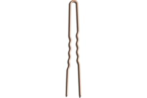 Day Rate Beauty Foundation Pins (3-Inch, Tube of 12) – U-Shaped French Hair Pins for Buns, Chignons & Updos – Nylon-Coated, Anti-Snag, Hair-Safe – Made in USA (Camel)