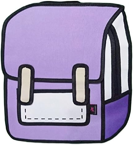 Joss イラストのようなリュック 二次元 アニメ 絵で描いたような 面白 リュック 不思議な カバン スクエア 型 パープル タウンリュック ビジネスリュック Amazon